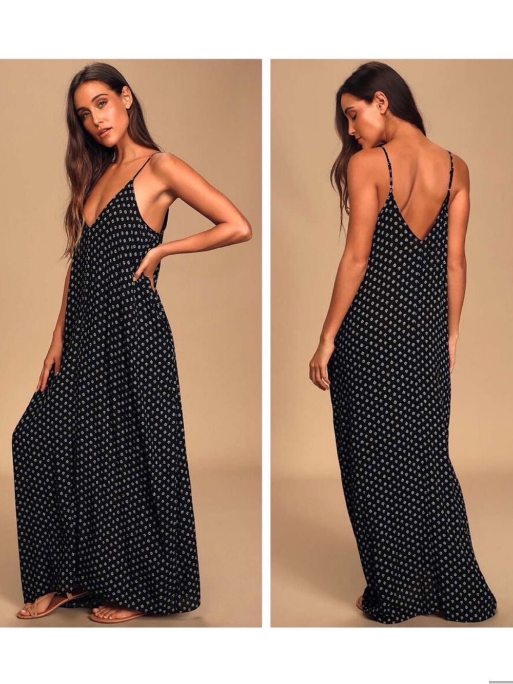 Lulu’s Yours Tule Black Floral Maxi Dress Size S/M